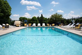 Outdoor sparkling pool